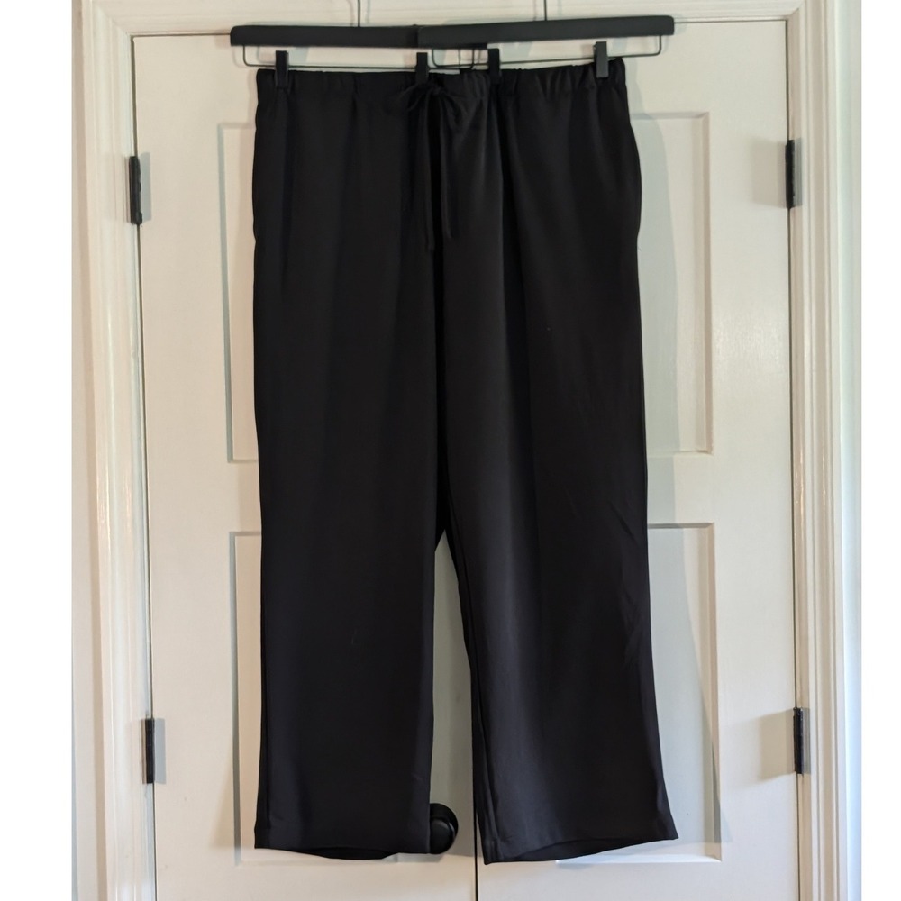 Jones New York NEW Linen Pants Drawstring Waist Wide Leg Pull On 3X Stretchy